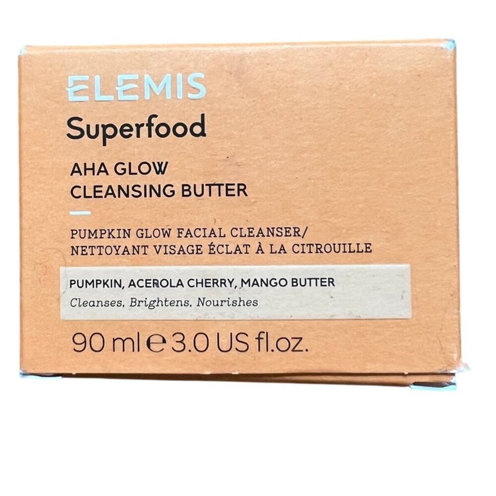Elemis Superfood AHA Glow Cleansing Butter Makeup Skincare Cleanser New 3fl oz